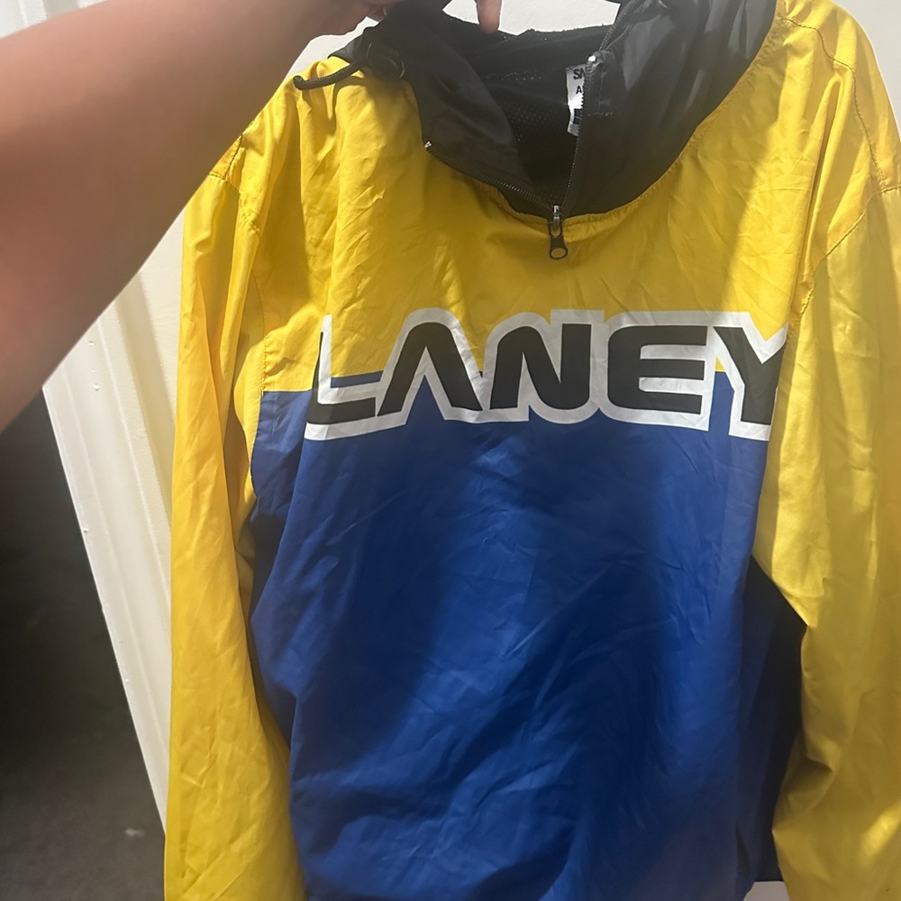 Yellow and Blue Windbreaker Jacket